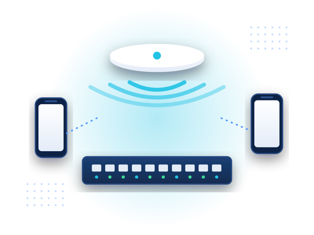 Illustration réseau Wi-Fi UniFi